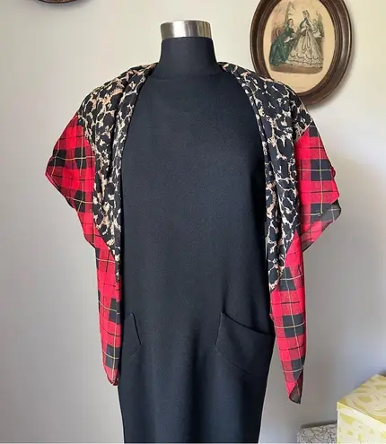 Bill Blass Vintage 1980s shift dress with matching scarf -