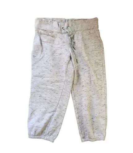 Calvin Klein  CK Heather Gray Cropped Sweatpants W/Logo Drawstring Jogger Running