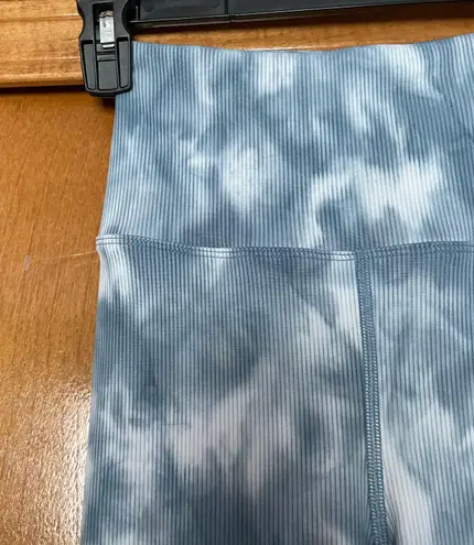 Carbon 38 Blue Tie Dye Ribbed High Rise Leggings