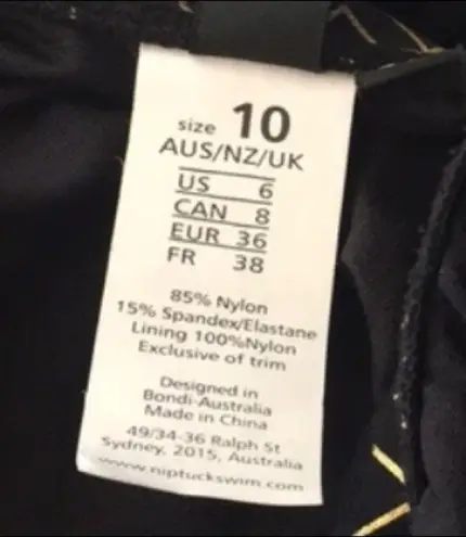 One Piece Nip Tuck Swim Swimsuit Black, Gold