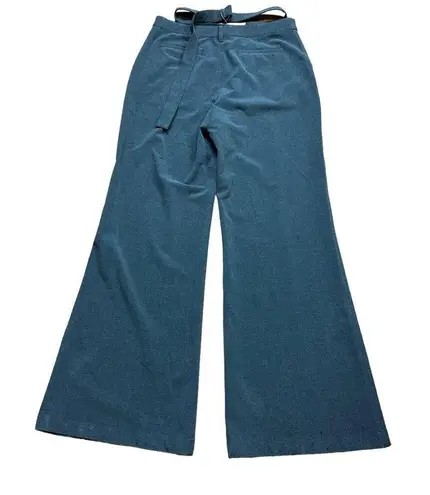 Camila Coelho Charcoal Gray Trouser Pant LARGE Hip Cut Out Wide Flare Leg $238