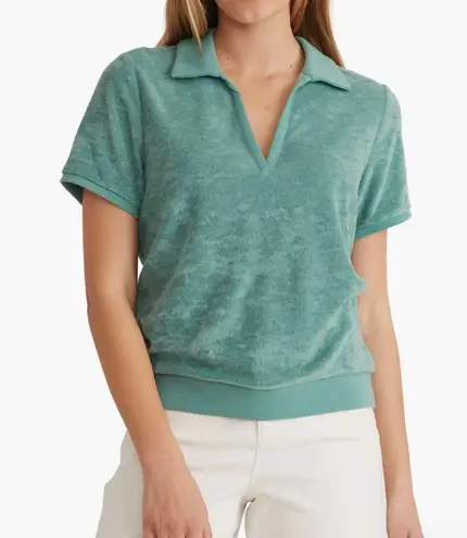 Marine layer  Johnny Collar Polo in Deep Sea Green Size XLarge NWT