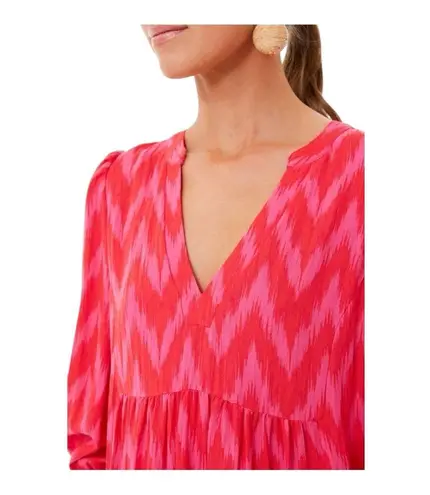 Tuckernuck Pomander Place Hot Pink Ikat Kenzo Dress Women’s Size XS Tiered