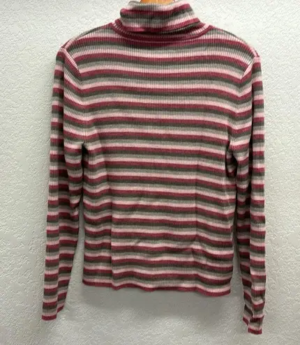 Pendleton Striped Turtleneck Ribbed Sweater Size XL