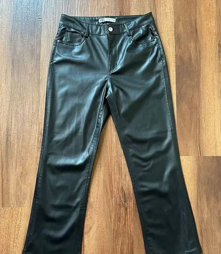 ZARA 6 Faux Black Leather Pants