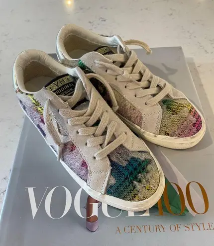 VINTAGE HAVANA METALLIC & HOUNDSTOOTH PRINT SNEAKERS SIZE 6!