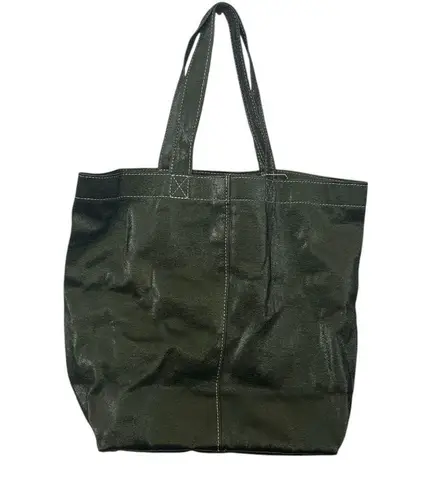 Consuela Grab N Go Zack Tote Bag OS Olive Metallic Canvas Shoulder Purse