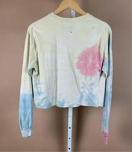 Looney Tunes Gang Size Medium Tie Dye Pastel Graphic Long Sleeve Crop To Y2K