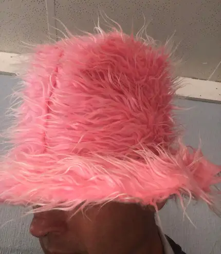 Groovy Pink Fuzzy Downtown Retro Disco Vibes Hat SZ S/M Very Cool Hat