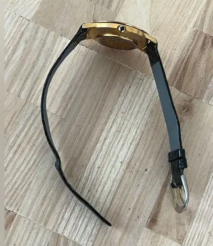 Bureau of Reclamation Award Watch White Blue Dial Gold Case Black Leather Strap