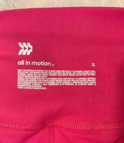 All In Motion Hot Pink Leggings 