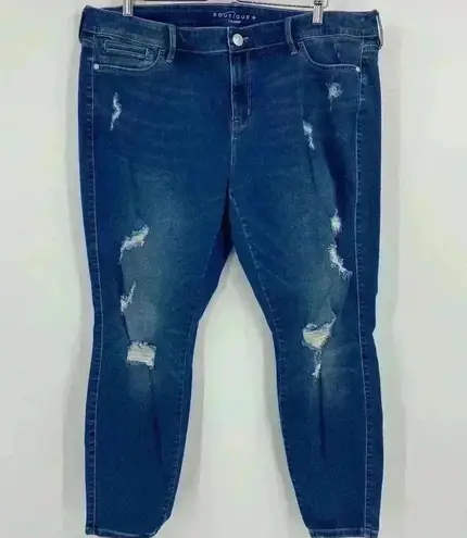 JCPenny BOUTIQUE Distressed Skinny Jeans Size 18W Blue
