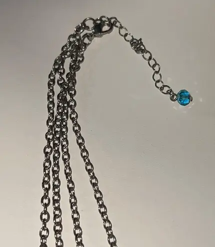 Cobalt & Sky Blue Crystals Double Strand Layer Beaded Women’s Necklace