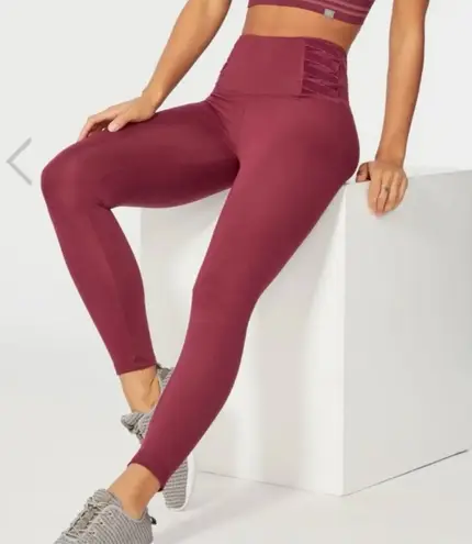 Burgundy Bally Valentina Ankle Legging, Size Small, Velvet Crush Red