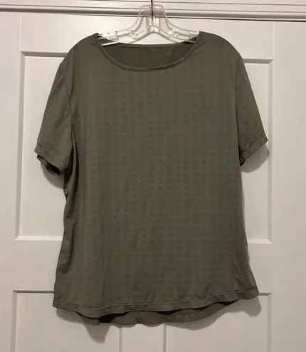 Zyia Active Shirt Womens XXL Black Cloud Short Sleeve Tee Stretch Athletic Crew Green Size 2X