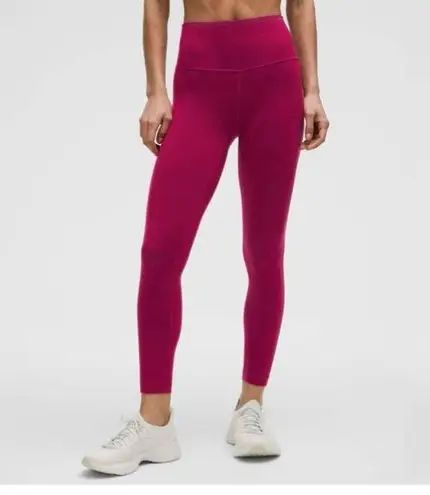 Lululemon Lullulemon NWT Wunder Train High Rise Tights 25” Leggings Magenta Smoke Size 6