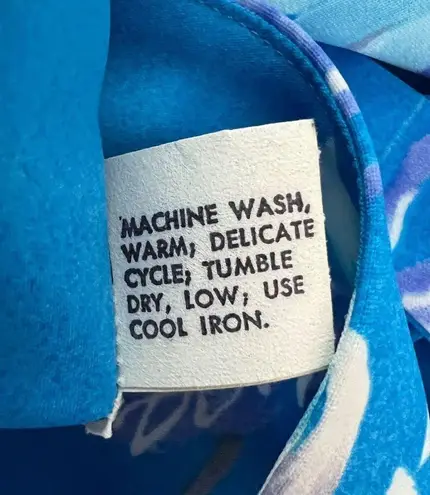 Liberty House Dress Womens 8 Blue Hawaiian Maxi Tropical Island Vacation Vintage