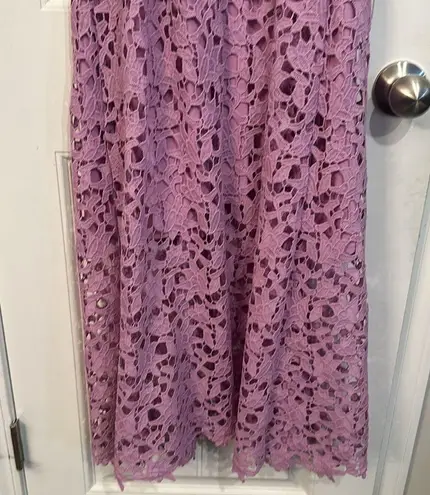 ASTR  the Label Lace A Line Midi Dress Size Medium Purple