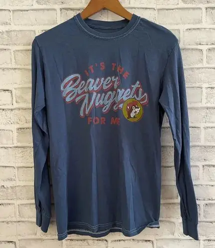 Buc-ee's Women’s Buc-ee’s blue long sleeve “Beaver nuggets” shirt Small