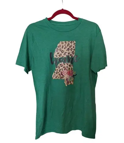 Bella Canvas Mississippi Leopard Print "Home" Graphic T-Shirt
