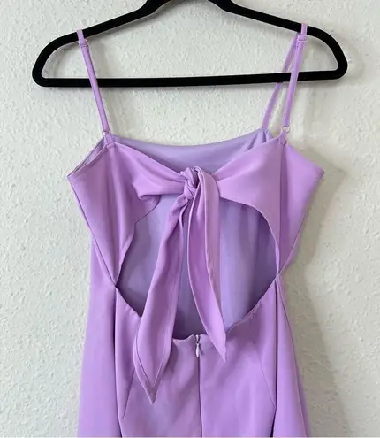 superdown REVOLVE  Mini Dress Lilac Cut Out Tie Back Size Small