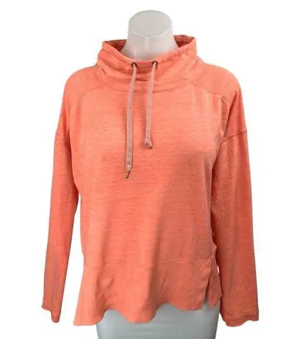 Gap Fit Women's Coral Orange Long Sleeve Cowl Neck Sweatshirt Sweater Top Size M Size M