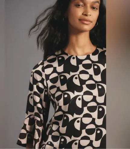 Farm Rio NWT | Geo Toucan Dress Black White Mini | XS