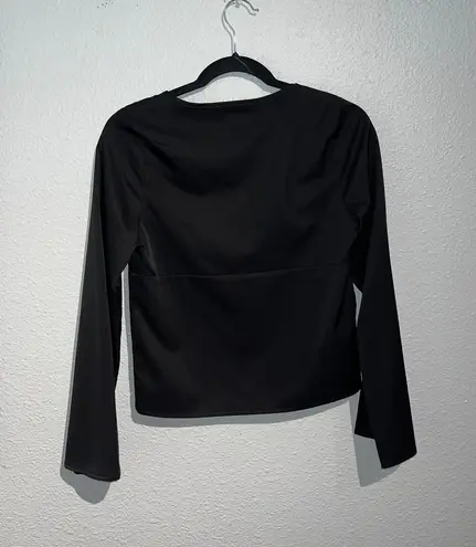 Open Edit tie front silk top