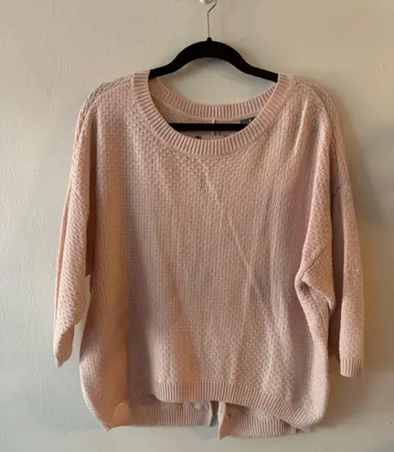 New York And Company Knit Pink Sweater Top Small