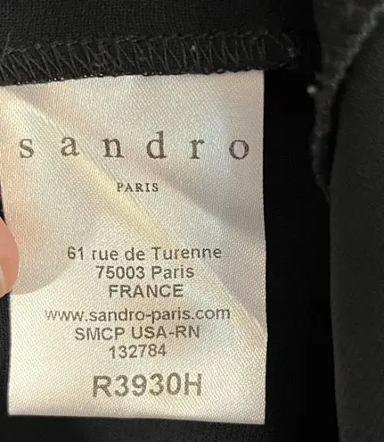 Dress Black Lace Neckline Sleeveless Short Dress Sz M (Sandro 2) EUC