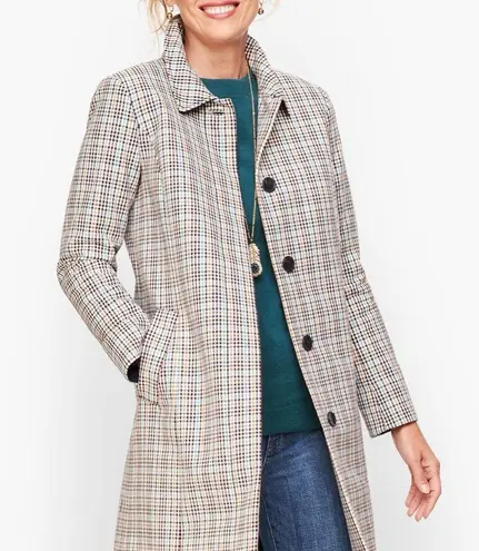 Talbots  Plaid Checkered Mac Classic Lined Jacket Overcoat - 4