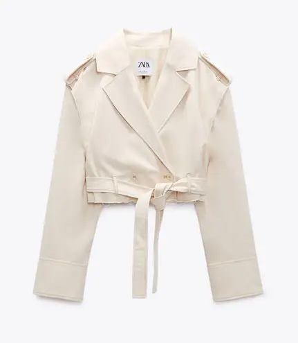 ZARA cropped Bomber jacket Vest coat convertible trench casual style