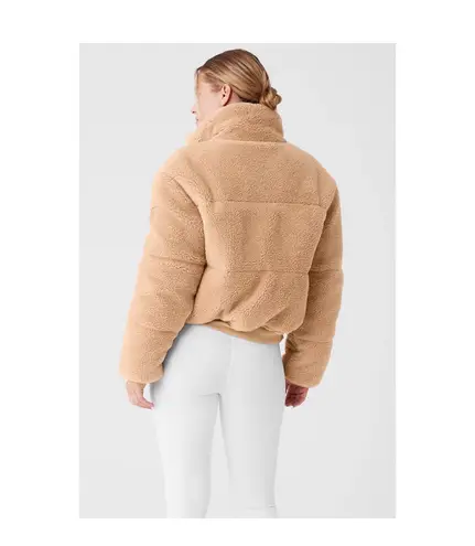 Alo Yoga Sherpa Snow Angel Puffer Camel XS