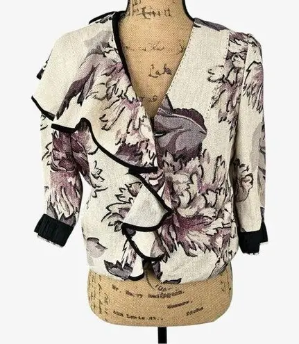 Sz 44/ XL Antonio Marras 100% Viscose Ruffle Blazer $1,675.22 MSRP Purple