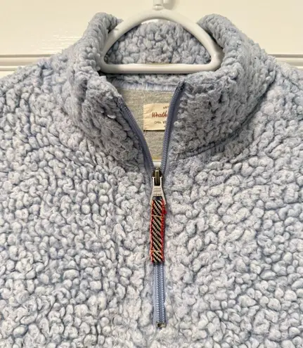 Weatherproof Vintage Original 1/4 Zip Pullover Fleece Sweatshirt Blue Medium