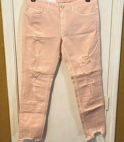 Dondup women's size 32 light rose pink rip distressed MONROE jeans 32x28 32x29