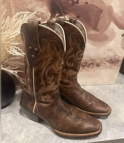 Ariat Legend Spirit Western Cross Studded Brown Boots Size 8B