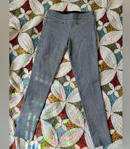 Emporio Armani black & white houndstooth skinny viscose trousers