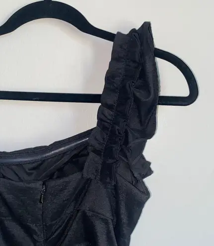 Hailey Logan Black Ruched Mini Dress