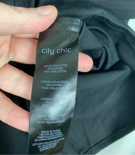 City Chic  Black Uptown Girl Dress Sz.S(16) NWT