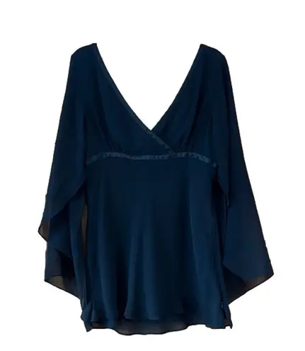 Chetta B Silk Black Blouse Women’s Size Small Shirt V Neck Top