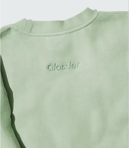 Glossier Boston Crewneck Sweatshirt Limited Edition Green Size M