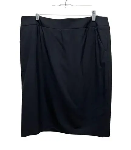 Armani Collezioni Black Pencil Skirt Size 14 / TG 50 Made in Italy