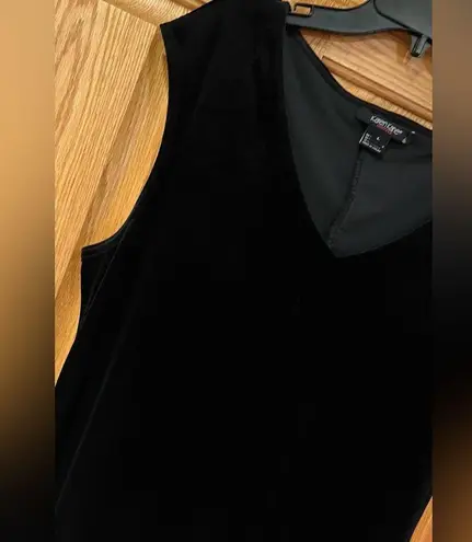 Karen Kane Instyle Women’s Black Velvet V-Neck Sleeveless Maxi Dress Size Medium
