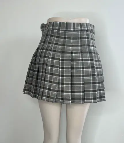 The Comfy  And Ready Plaid Skorts In Dark Green Size M