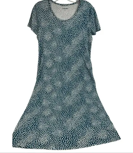 Lands End Womens Short Sleeve Dress Teal Blue/Green, size Small Blue