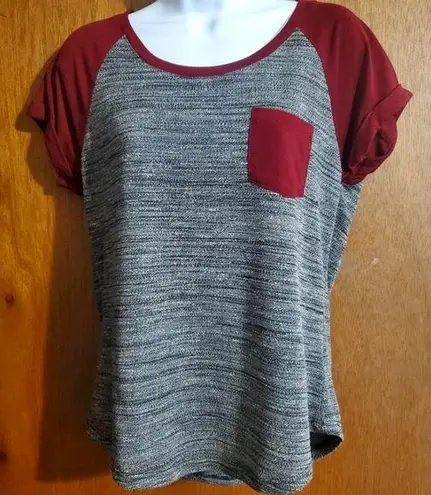 Short sleeve raglan pocket tee Gray - Image 1