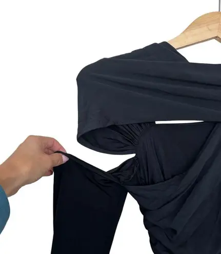 Cult Gaia Black Cut Out Long Sleeve Shirt Sz M