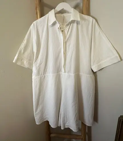 Commense White Cotton Jumpsuit Small NWT