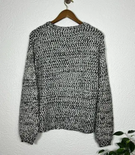 Ruby Moon Anthropologie  Black, White, & Gray Cozy Pullover Sweater